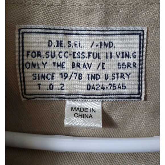 DIESEL  Jacket Women's Large Double Breasted Long Sleeve Belted Straps Vintage - Picture 5 of 16